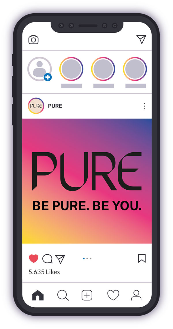 Smartphone PURE Instagram
