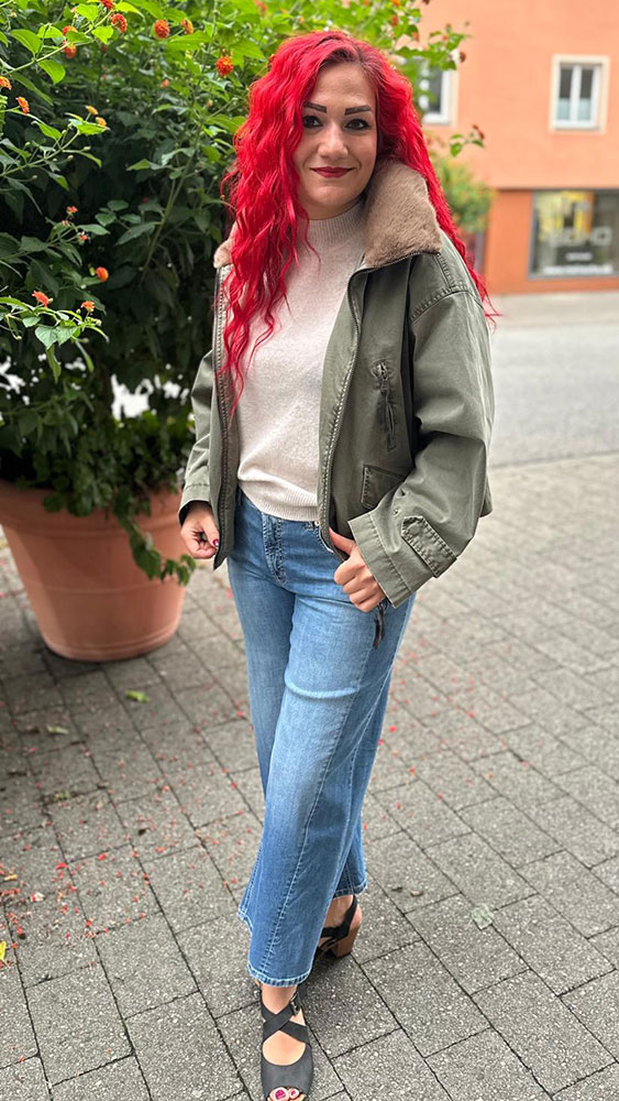 American Vintage Strickjacke gestreift