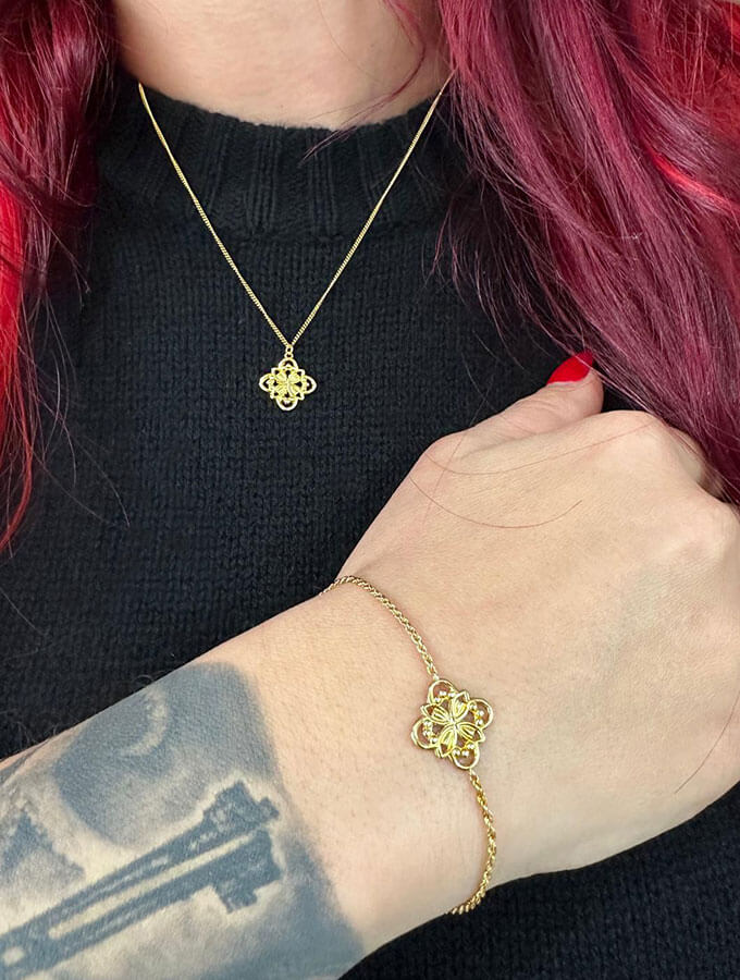 VIVAZ Goldschmuck Halskette und Armkettchen  im PURE Schwäbisch Gmünd